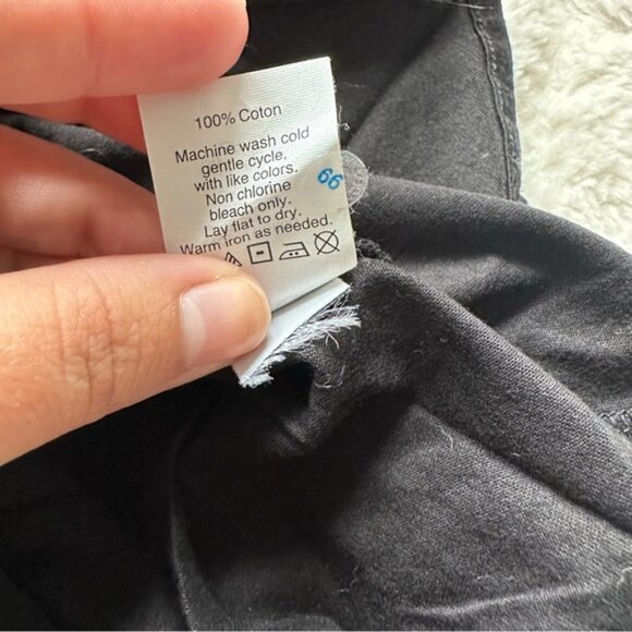 Madewell | Black Luster Cotton Splitneck Tee | Size Small - Picture 7 of 10